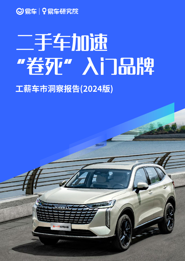 易车研究院：二手车加速”卷死”<em>入门</em>品牌：工薪车市洞察报告（2024版） 海报