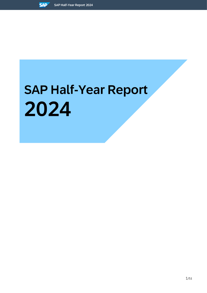 思爱普（SAP）：2024年半年度报告（英文版）