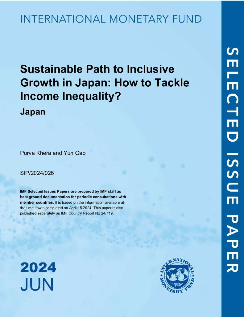 国际货币基金组织：2024日本实现包容性增长的可持续途径报告：如何解决收入不平等问题？（英文版）
