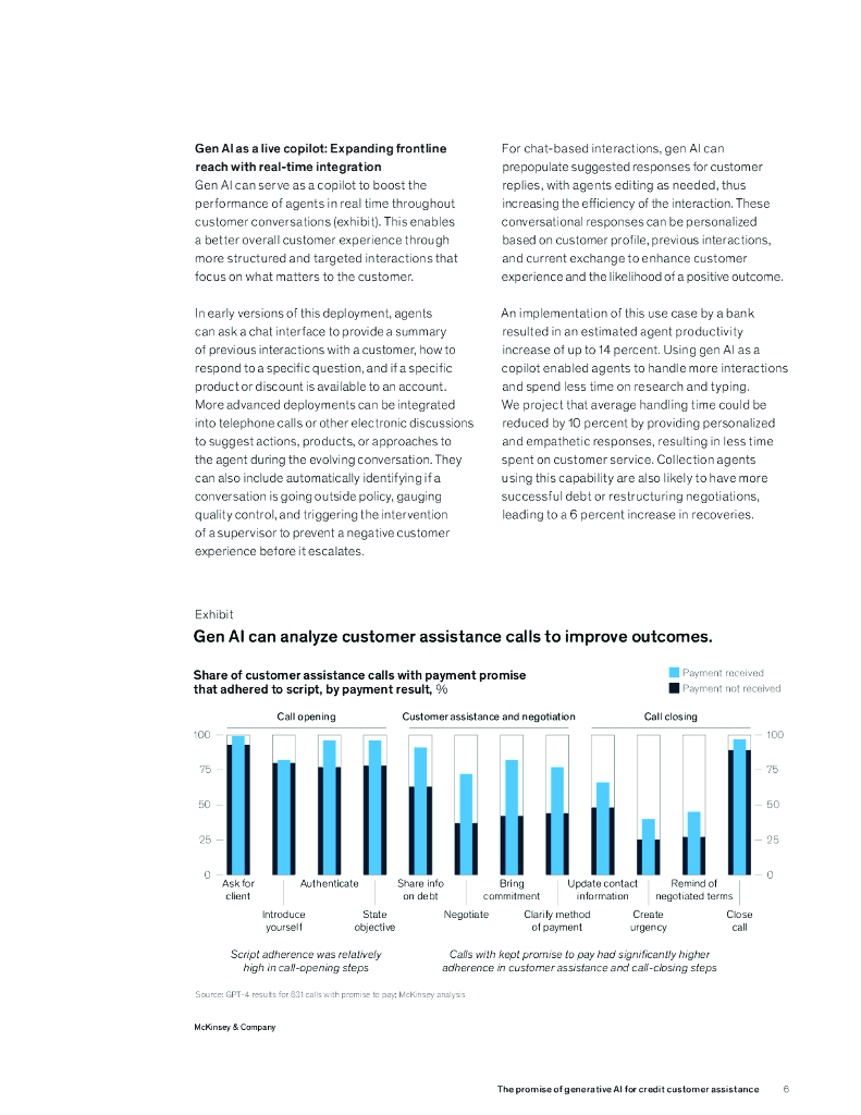 麦肯锡：2024生成式人工智能对信贷客户援助的承诺报告（英文版）_第6页