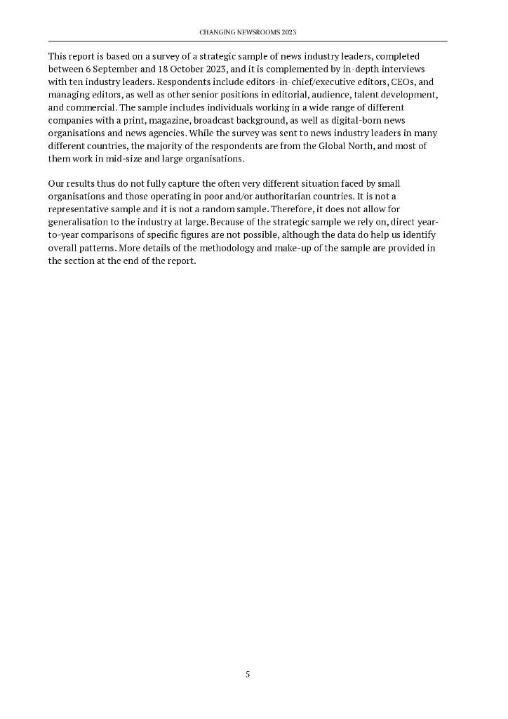 路透社：变革中的新闻编辑室报告2023：媒体领袖仍对人工智能的颠覆持谨慎态度（英文版）_第9页