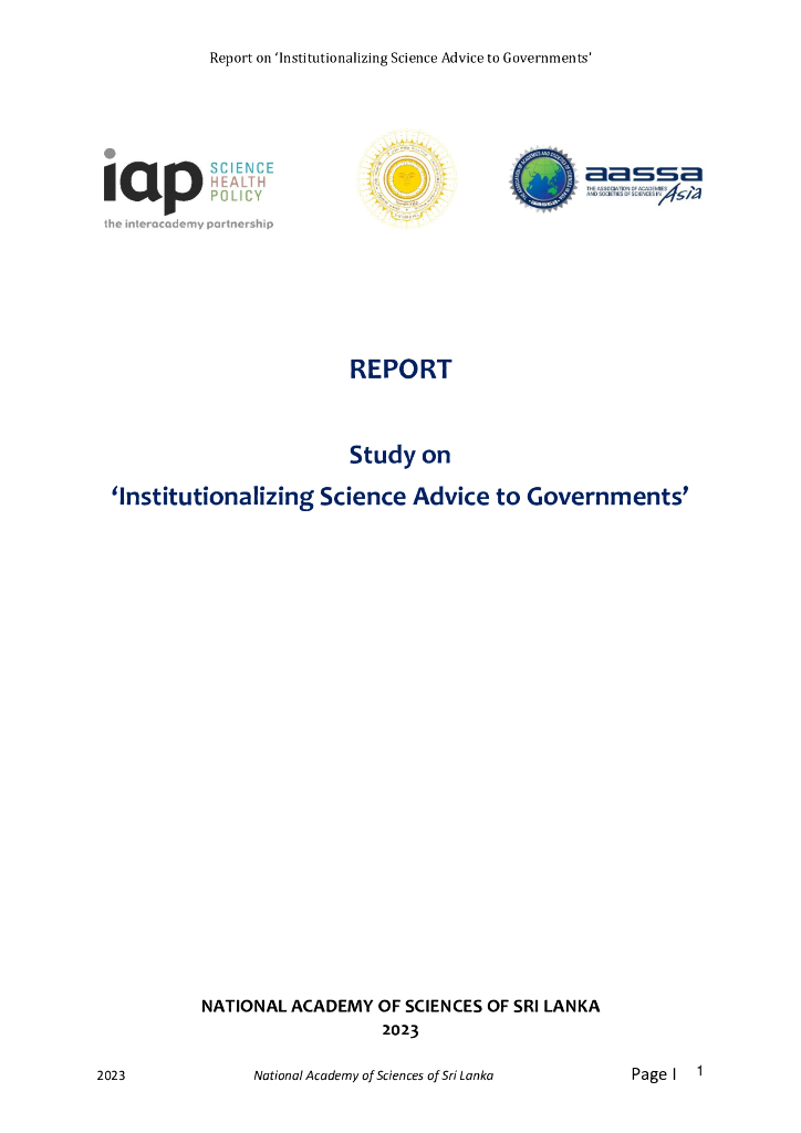 IAP国际科学院组织：2023向政府提供科学咨询的制度化报告（英文版）