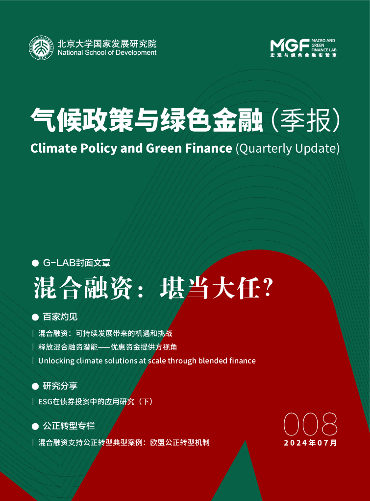 北京大学国家发展研究院：2024年7月气候政策与绿色金融（季报）（第八期）
