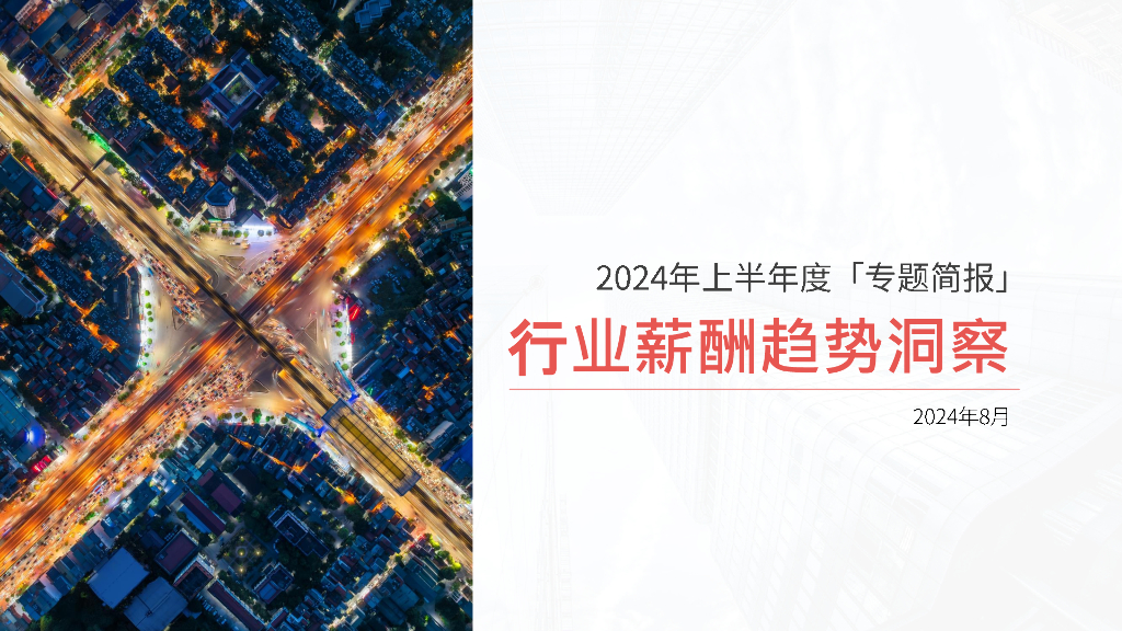 薪智：2024年上半年度行业薪酬趋势洞察报告