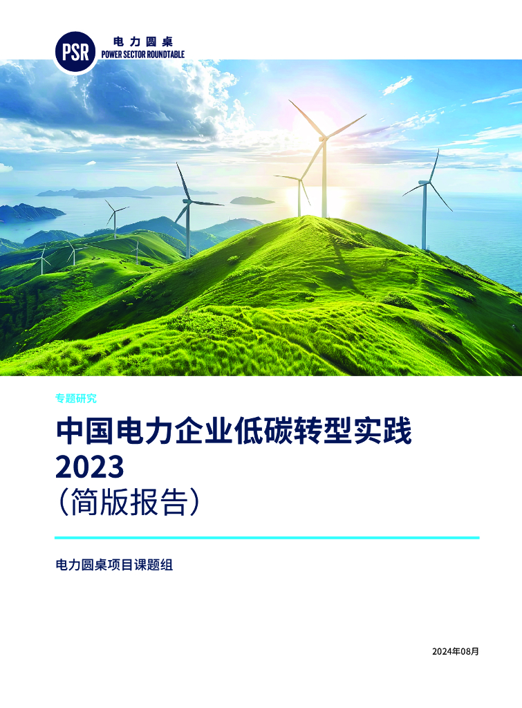 中电联电力发展研究院：中国电力企业低碳转型实践研究报告2023（简版）