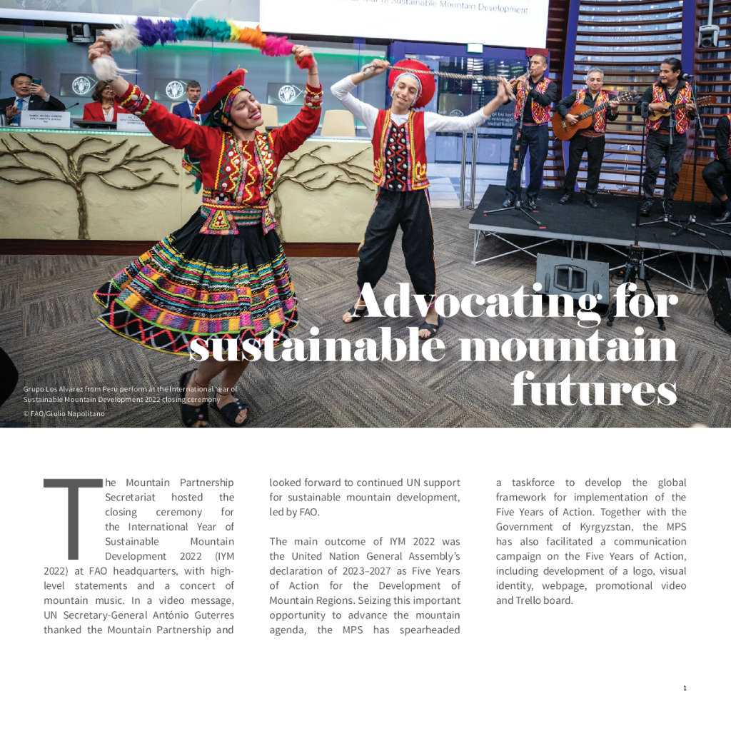 FAO联合国粮农组织：山地伙伴关系秘书处：2023年年度报告（英文版）_第9页