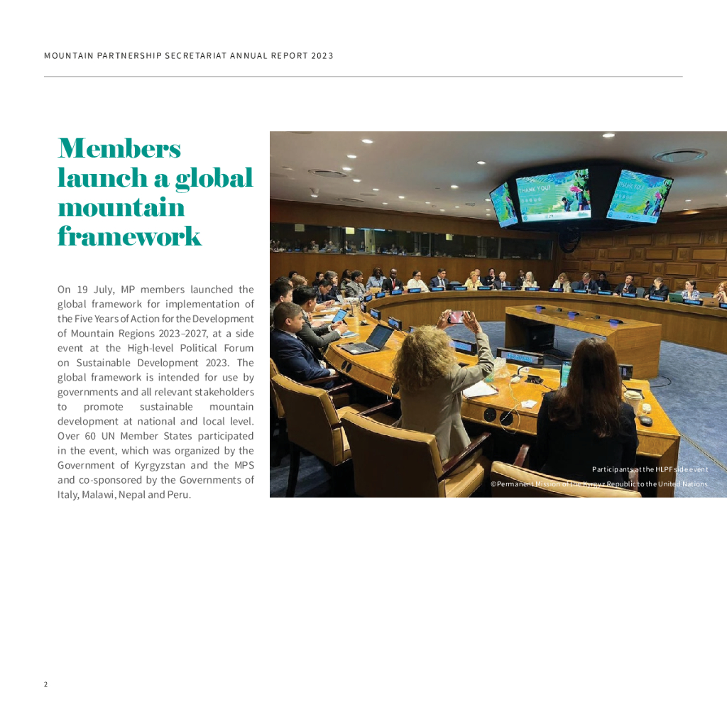 FAO联合国粮农组织：山地伙伴关系秘书处：2023年年度报告（英文版）_第10页