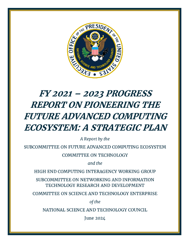 美国国家科学技术委员会：2021-2023财政年度关于建设未来先进竞争经济体系-战略计划的进度报告
