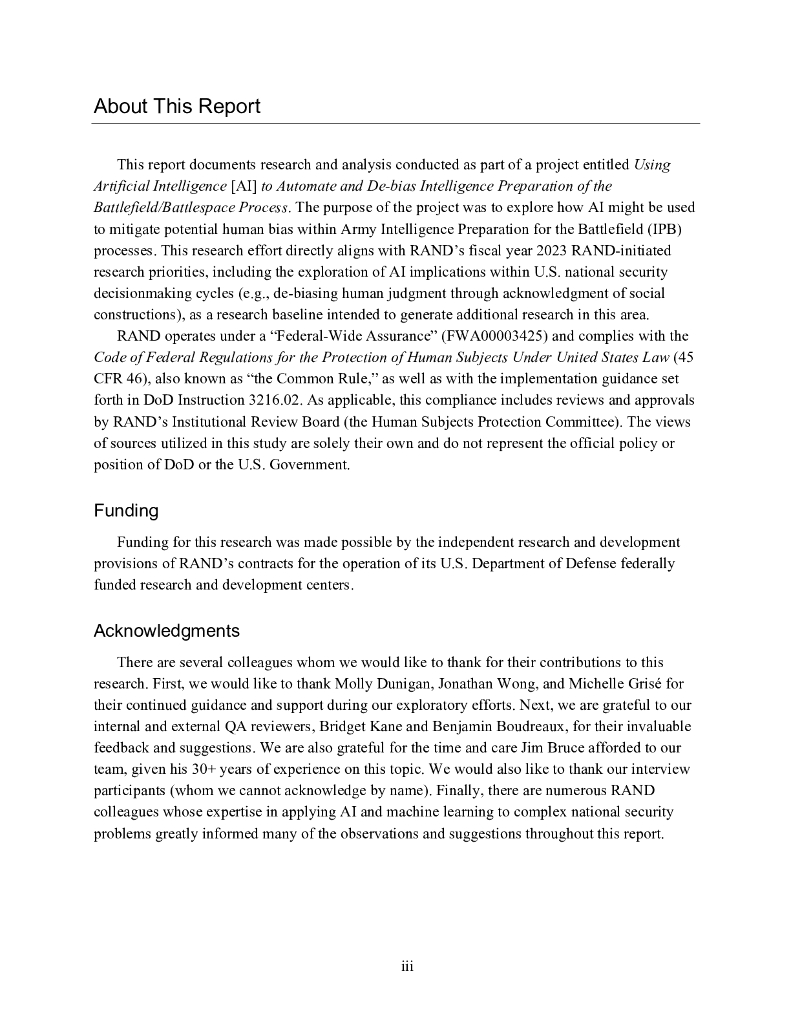 Rand兰德：​利用人工智能缓解美国陆军战场情报准备过程的潜在人类偏差（英文版）_第3页