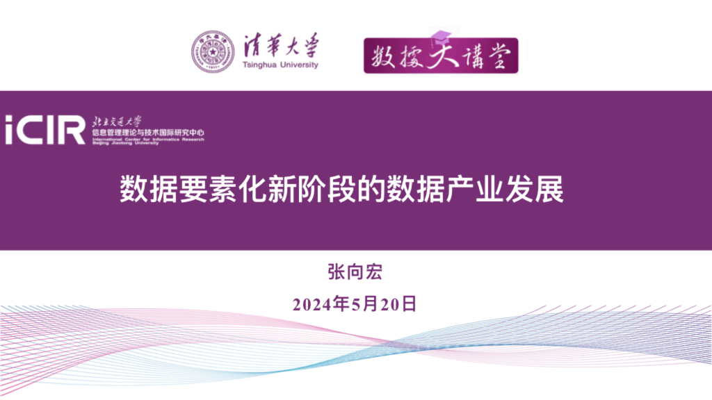 清华大学（张向宏）：2024数据要素化新阶段的数据产业发展报告