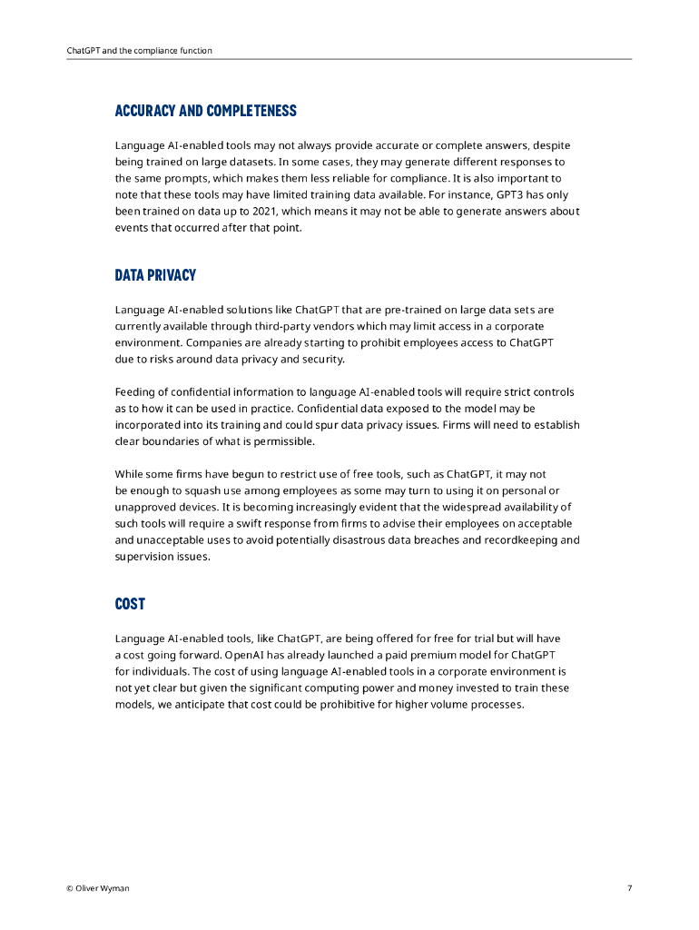 奥纬咨询：CHATGPT如何协助合规部门的工作？（英文版）_第7页