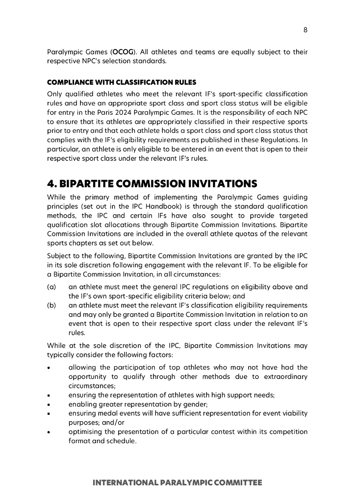 巴黎奥运会2024年残奥会资格规则（英文版）_第8页