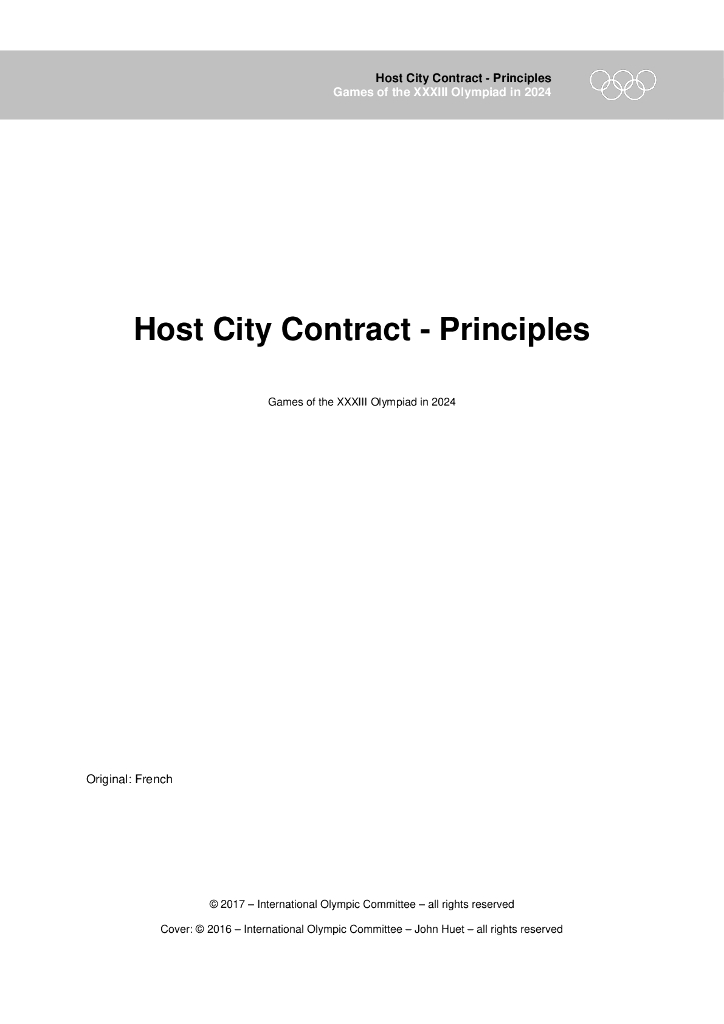 2024年第三十三届奥林匹克运动会主办城市合同原则（英文版）_第3页