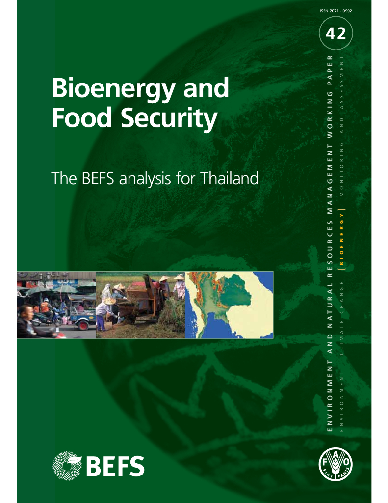 FAO联合国粮农组织：2010生物能源与粮食安全-泰国的BEFS分析报告（英文版）