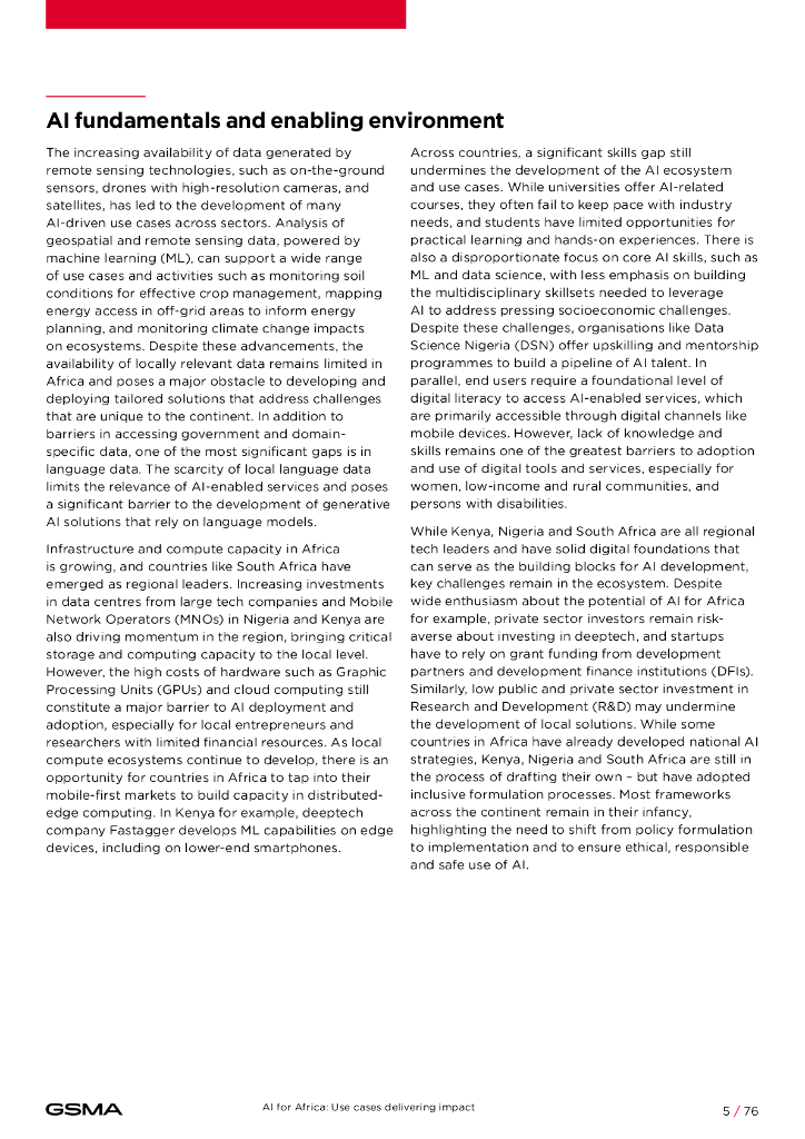 GSMA：2024非洲人工智能：产生影响的用例报告（英文版）_第7页