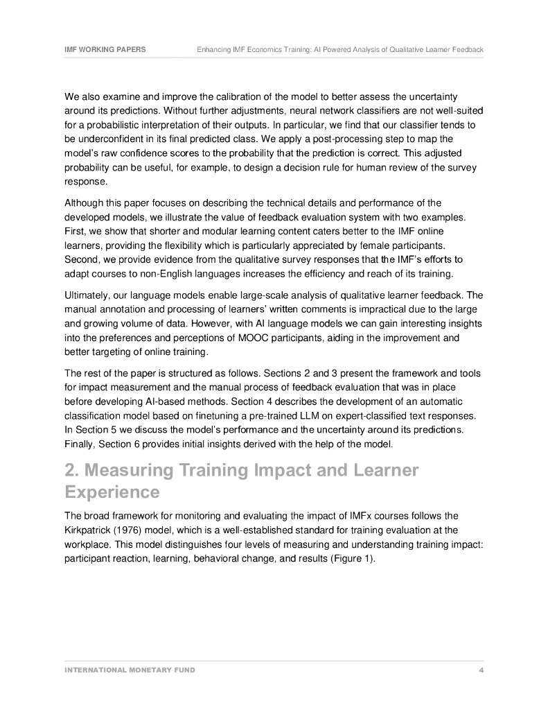 国际货币基金组织：2024加强IMF经济学培训：基于人工智能的定性学习者反馈分析报告（英文版）_第6页
