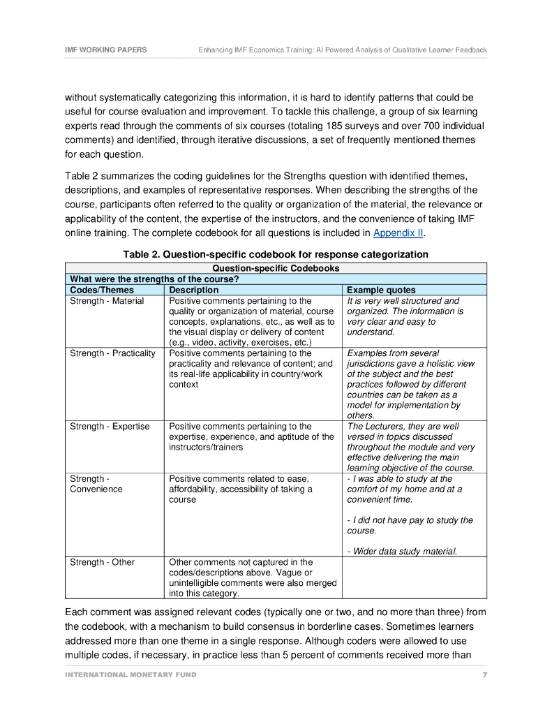 国际货币基金组织：2024加强IMF经济学培训：基于人工智能的定性学习者反馈分析报告（英文版）_第9页