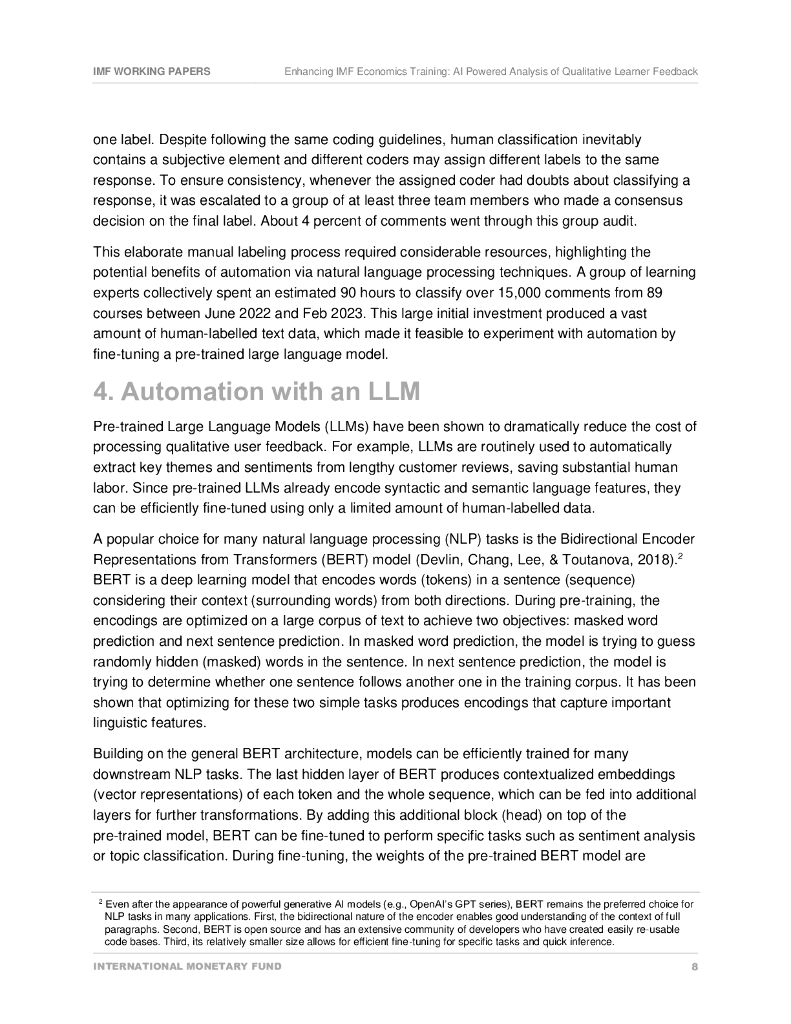 国际货币基金组织：2024加强IMF经济学培训：基于人工智能的定性学习者反馈分析报告（英文版）_第10页