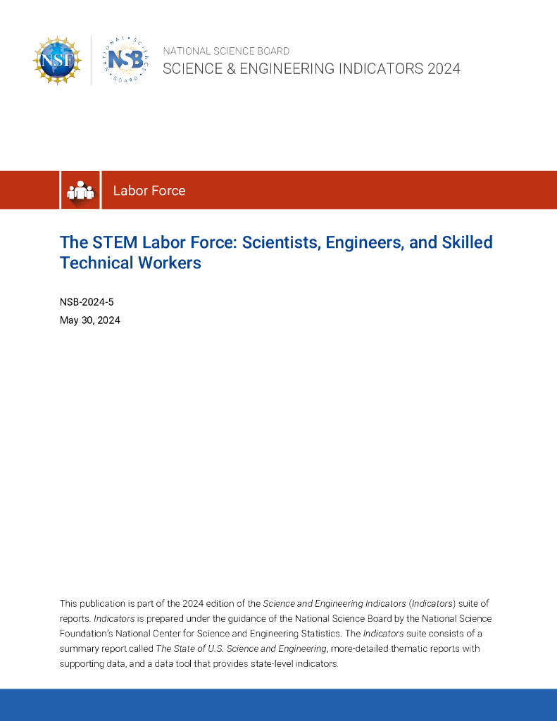 美国国家科学委员会（NSB）：2024年STEM 劳动力：科学家、工程师和熟练的技术工人报告（英文版）
