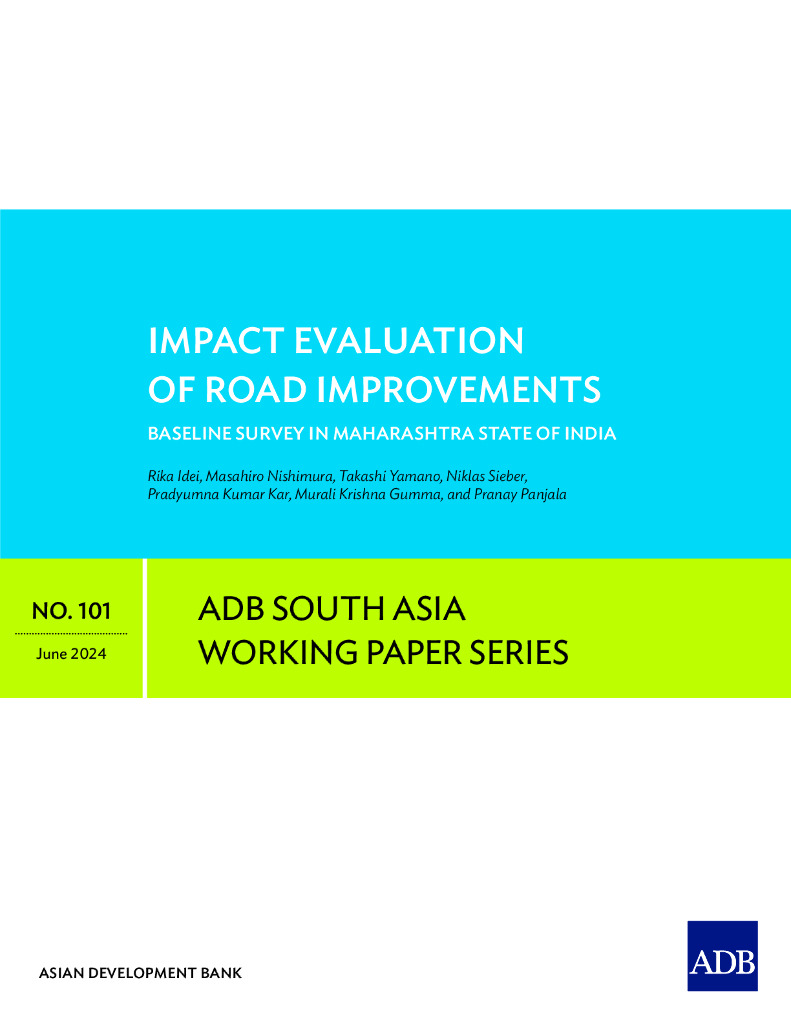 ADB亚洲开发银行：2024道路改善的影响评估：印度马哈拉施特拉邦的基线调查报告（英文版）