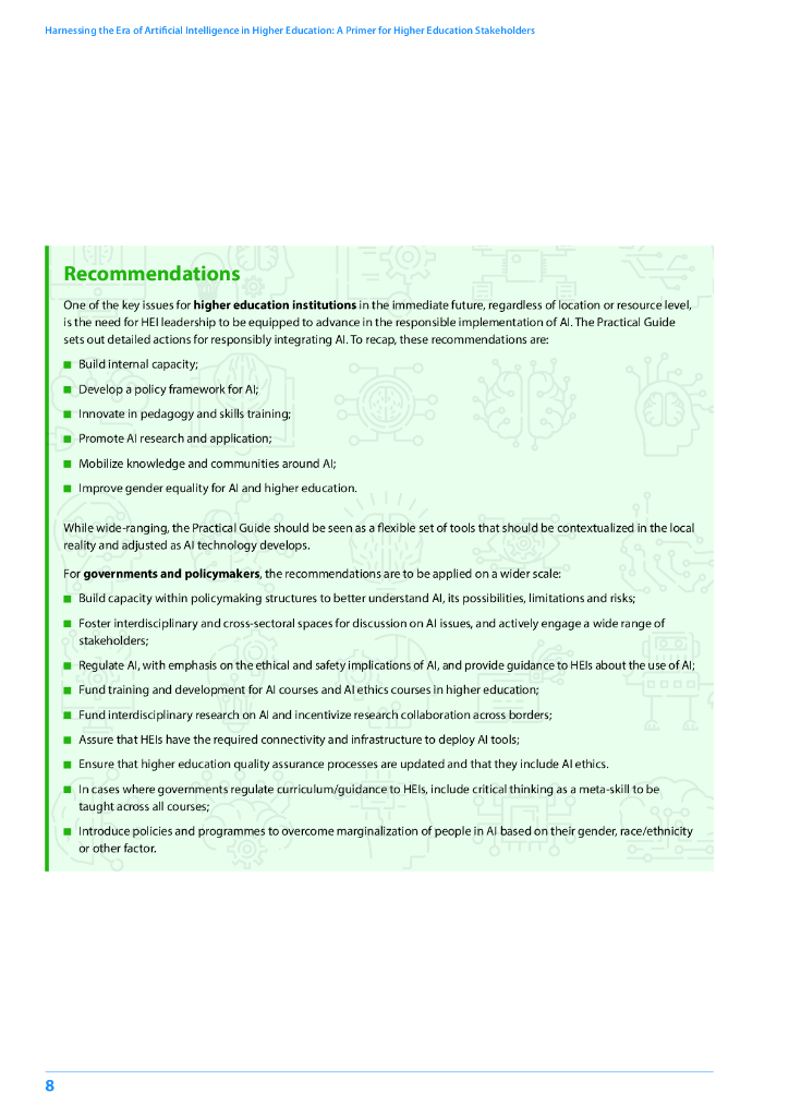 联合国教科文组织：2023在高等教育中利用人工智能的时代：面向高等教育利益相关者的入门指南报告（英文版）_第8页