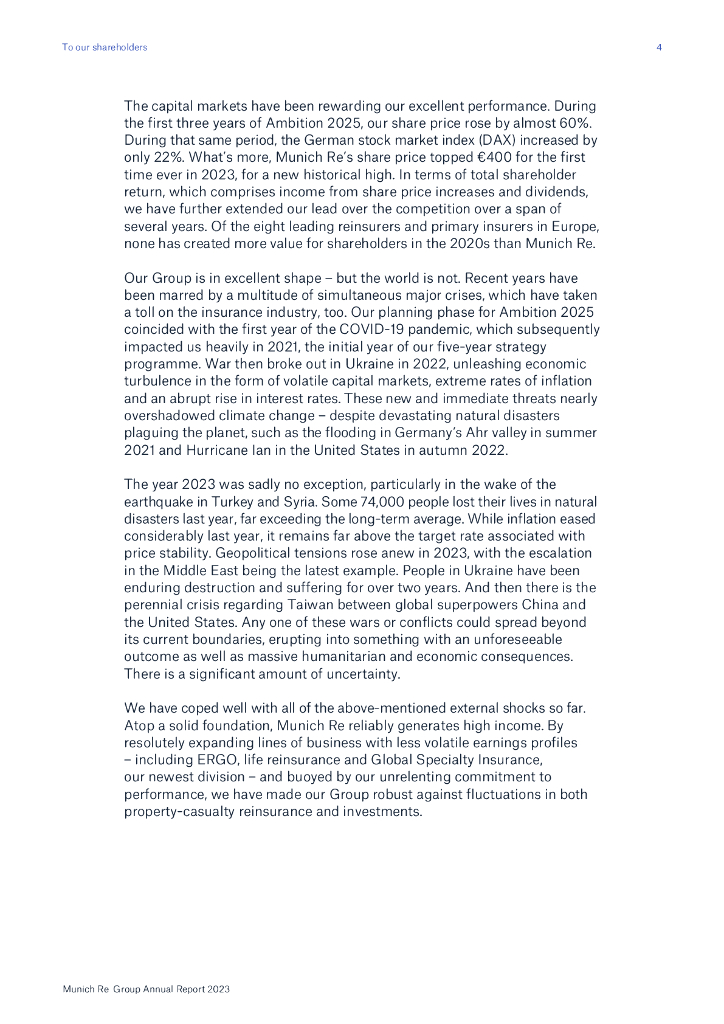 慕尼黑再保险集团（MUNICH RE GROUP）2023年年度报告（英文版）_第6页