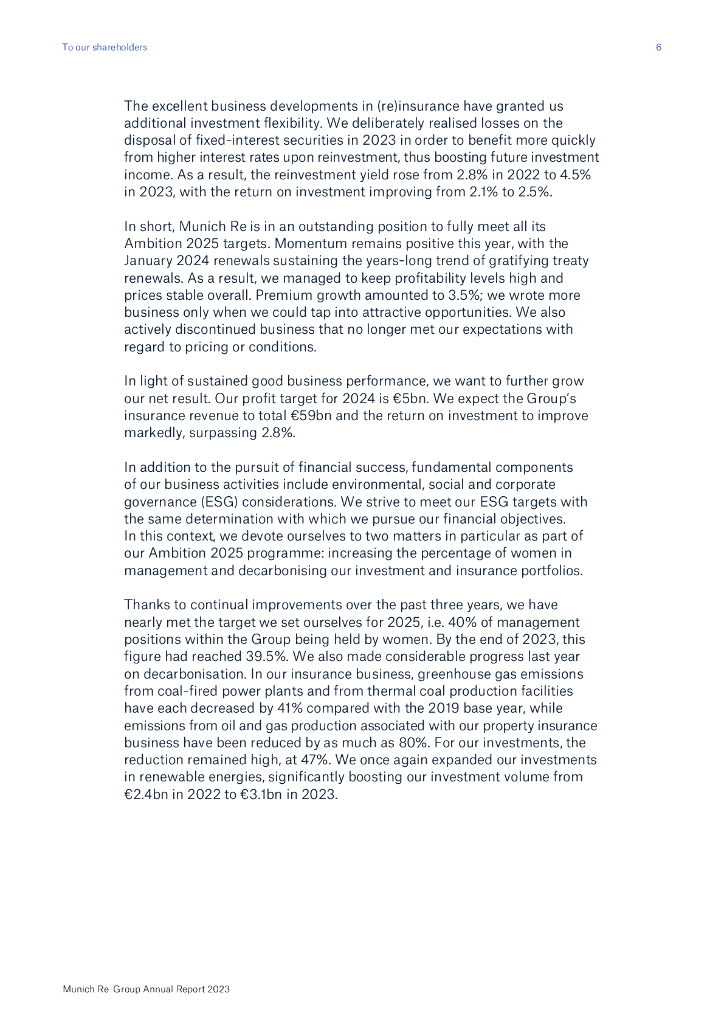 慕尼黑再保险集团（MUNICH RE GROUP）2023年年度报告（英文版）_第8页