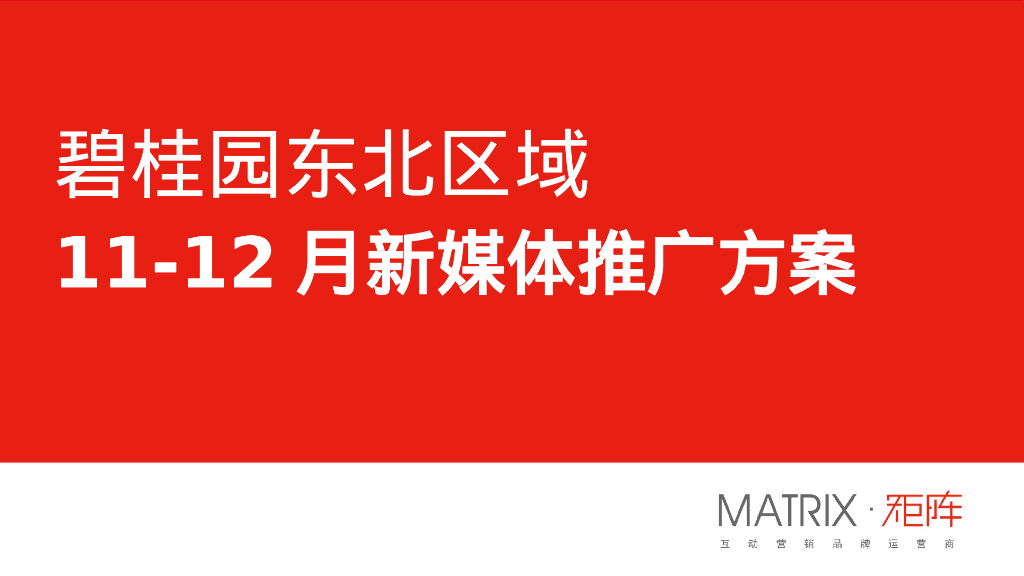 房地产项目11·12月新媒体推广方案
