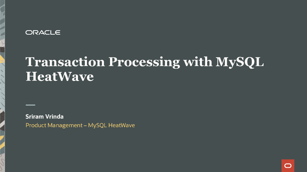 MySQL：OLTP中的MySQL HeatWave介绍（英文版）