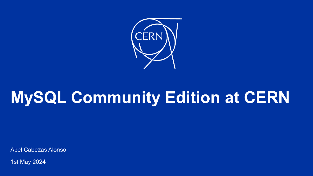 MySQL：CERN MySQL社区版（英文版）