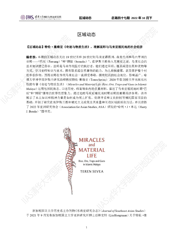 清华大学国际与地区研究院：东南亚地区《区域动态》2022年10月下
