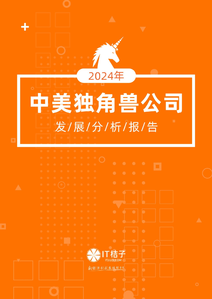 IT桔子：2024年中美独角兽公司发展分析报告（简版）