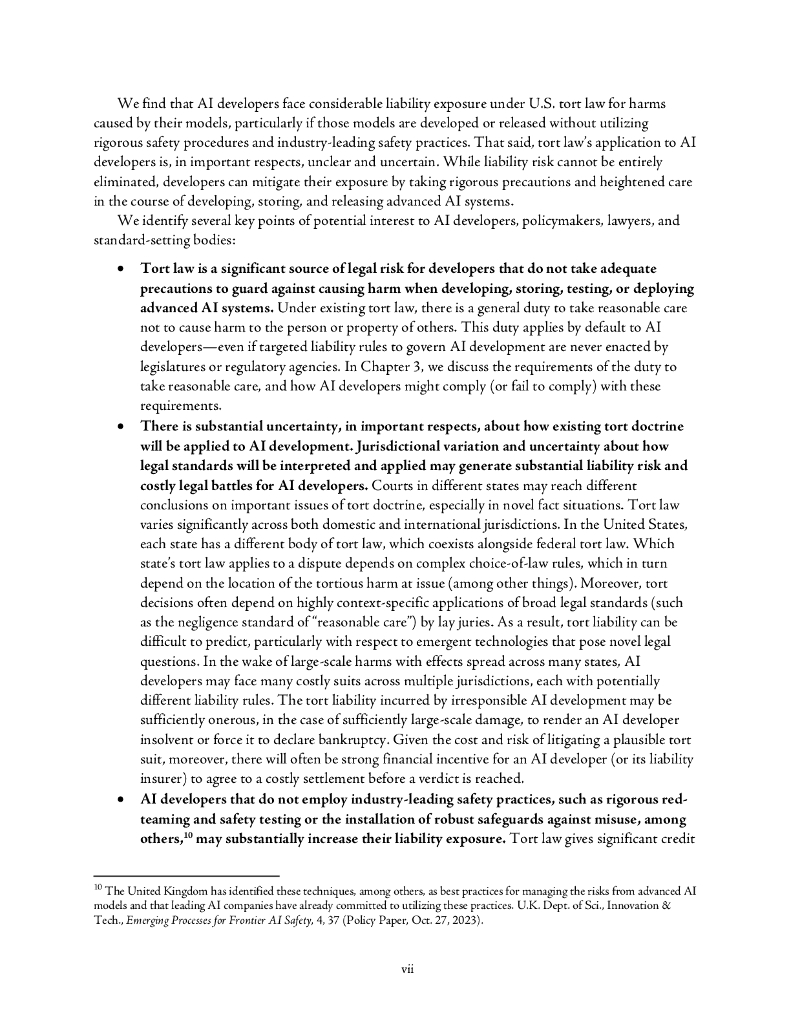Rand兰德：2024美国大规模人工智能损害的侵权责任-面向开发者和决策者的入门指南（英文版）_第7页
