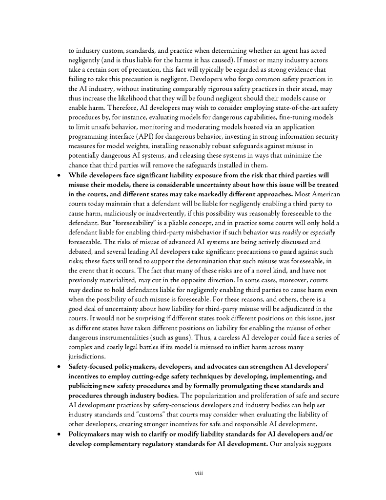 Rand兰德：2024美国大规模人工智能损害的侵权责任-面向开发者和决策者的入门指南（英文版）_第8页