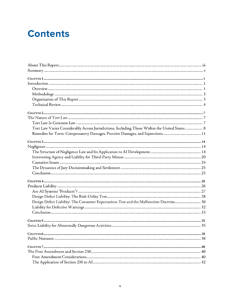 Rand兰德：2024美国大规模人工智能损害的侵权责任-面向开发者和决策者的入门指南（英文版）_第10页