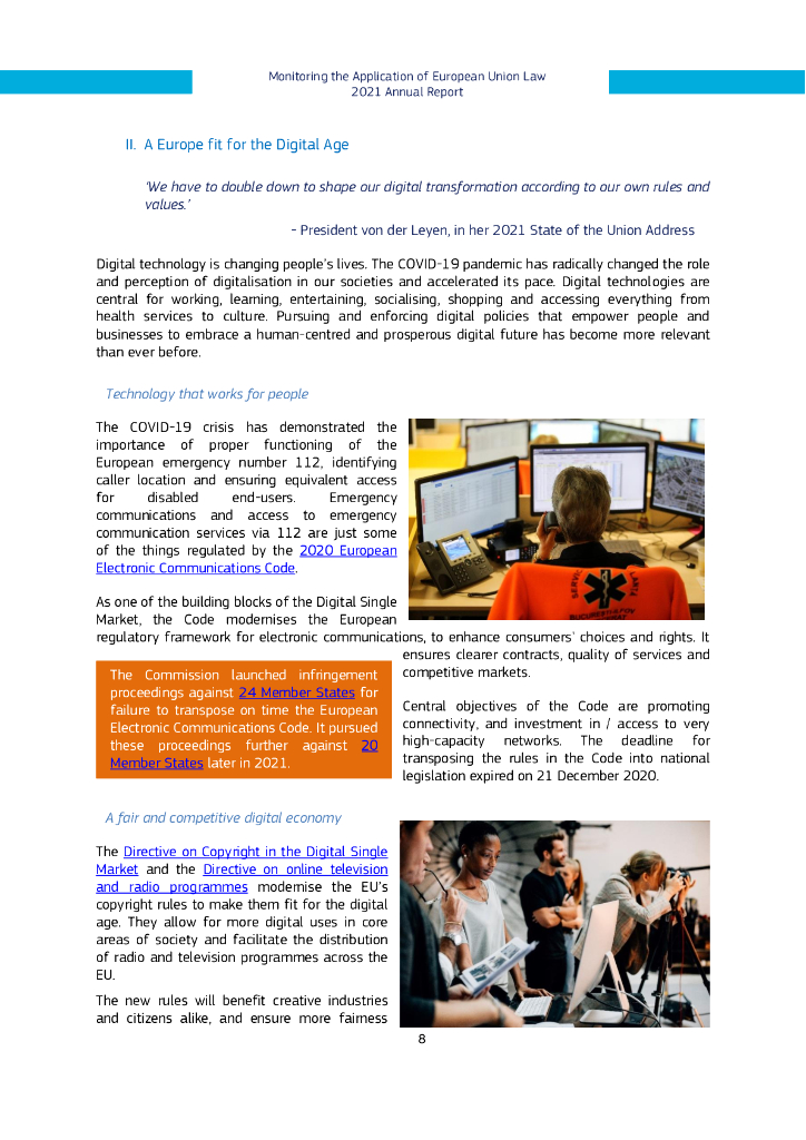 欧盟委员会：2021年欧盟法律实施监督年度报告（英文版）_第9页