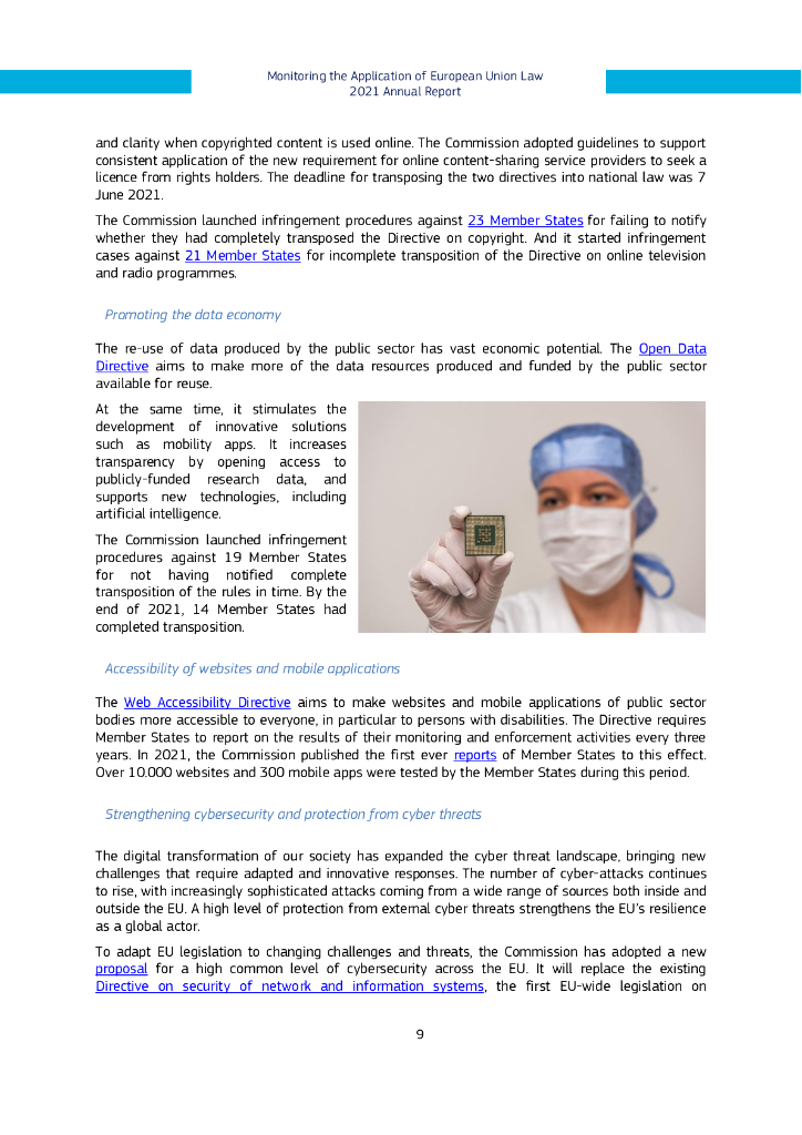欧盟委员会：2021年欧盟法律实施监督年度报告（英文版）_第10页