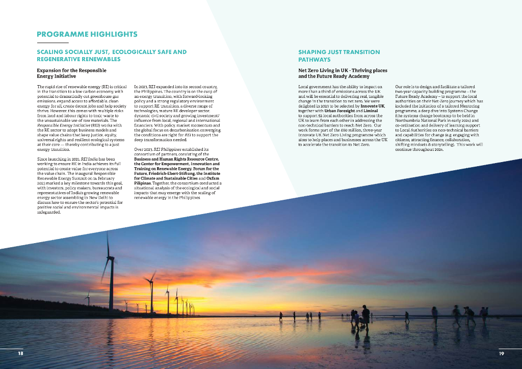 Forum for the Future：2023年度报告和财务报表（英文版）_第10页