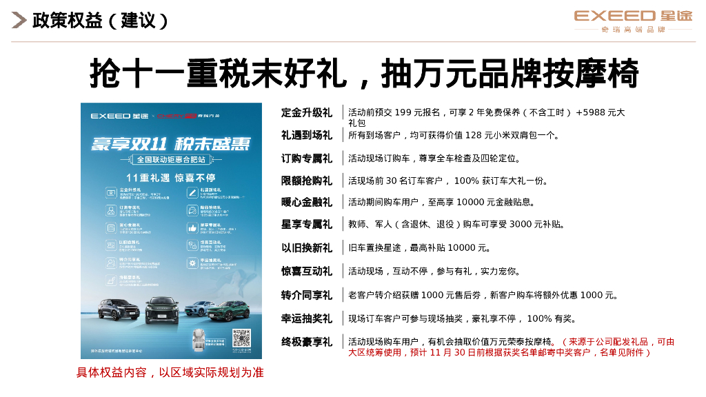 豪享双11 税末盛惠 汽车品牌新车型双十一全国联动钜惠活动指导手册_第8页
