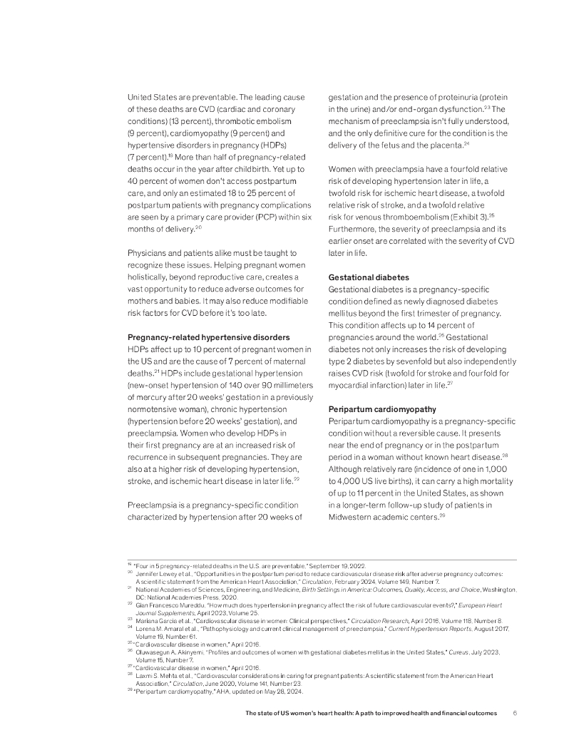 麦肯锡&美国心脏协会：2024年美国女性心脏健康状况：改善健康和经济状况的途径研究报告（英文版）_第6页