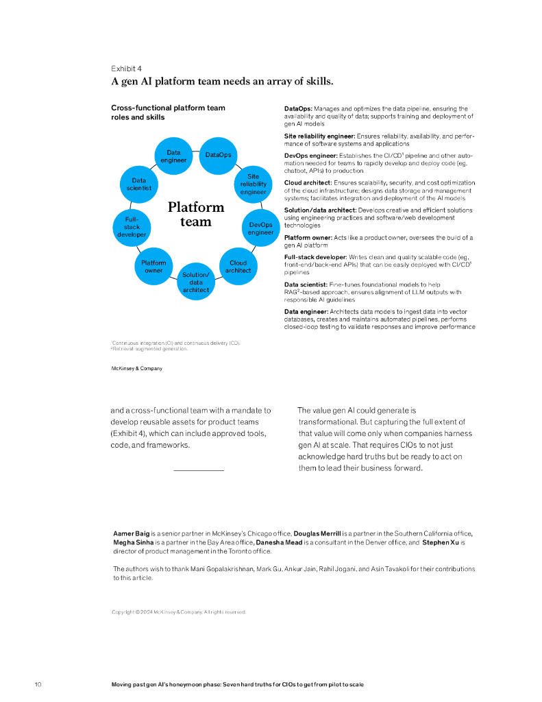 麦肯锡：2024年走过新一代人工智能的蜜月期：首席信息官从试点到规模的七个硬道理报告（英文版）_第10页