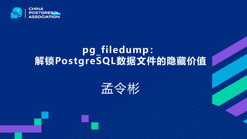 孟令彬：解锁PostgreSQL数据文件的隐藏价值