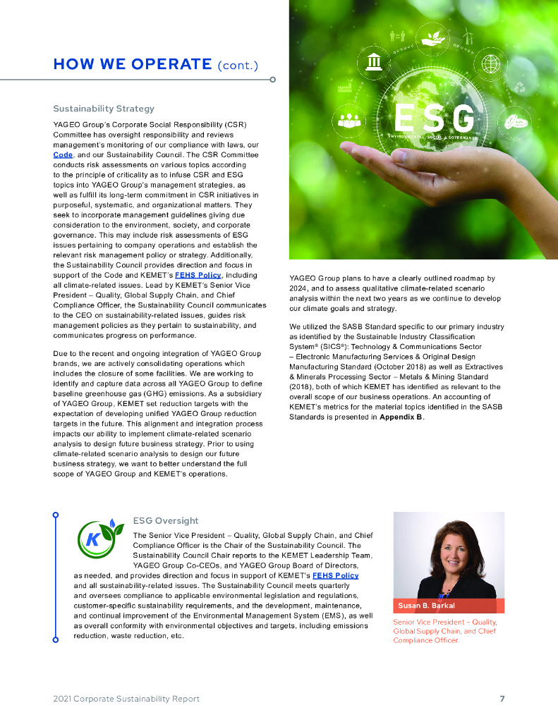 Kemet Corporation（KEM）2021年企业可持续报告（英文版）_第7页