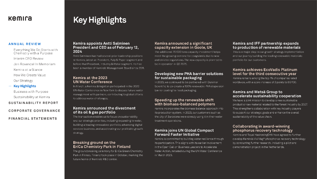 Kemira 2023财年年度报告（英文版）_第10页
