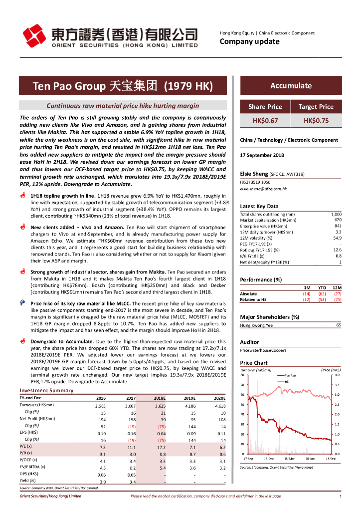 东方证券(香港)：天宝集团（01979）港股公司研究报告-Continuousrawmaterialpricehikehurtingmargin