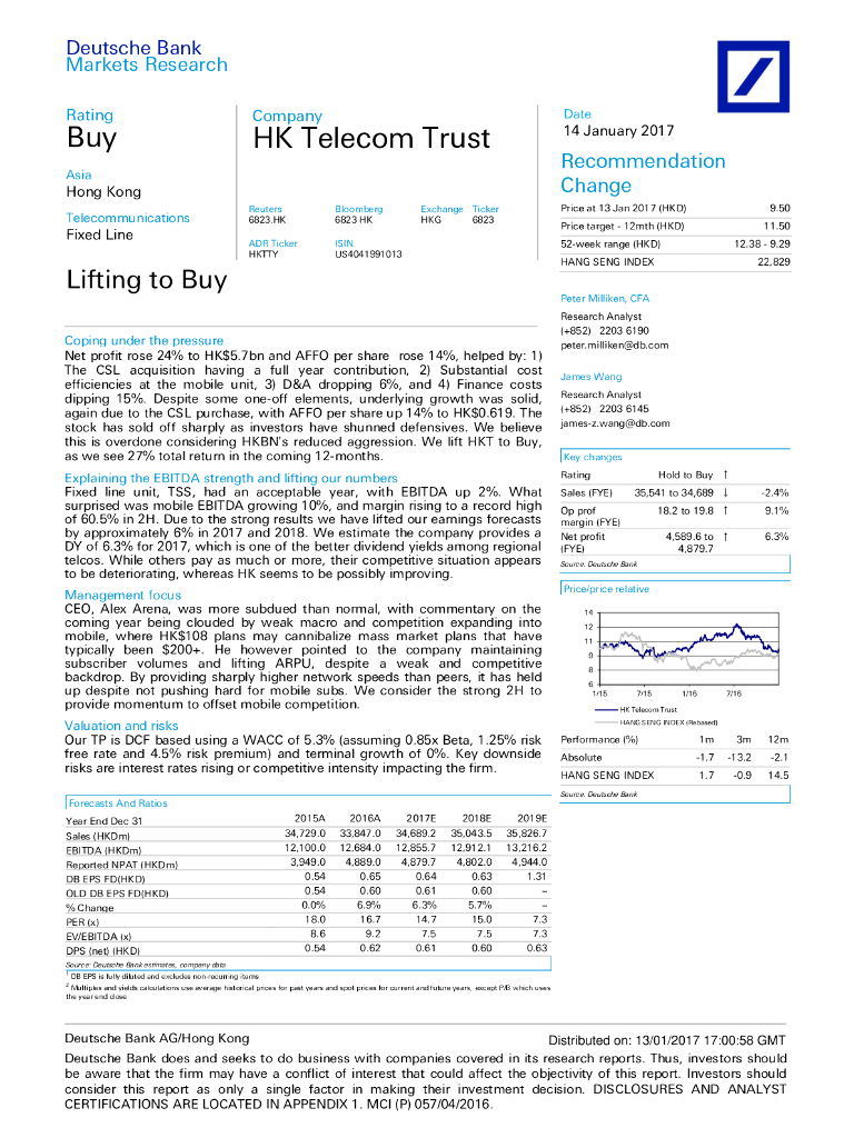 德意志银行：香港电讯-SS（06823）港股公司研究报告-LiftingtoBuy