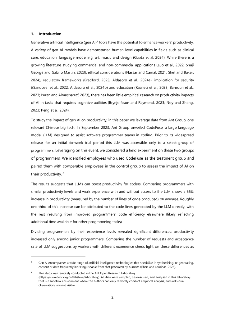 国际清算银行：生成性人工智能与劳动生产率：编码的现场实验（英文版）_第4页