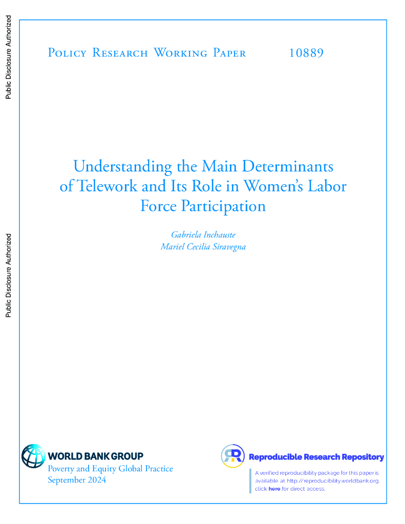 世界银行：远程办公的主要决定因素及其在女性劳动力参与中的作用（英文版）
