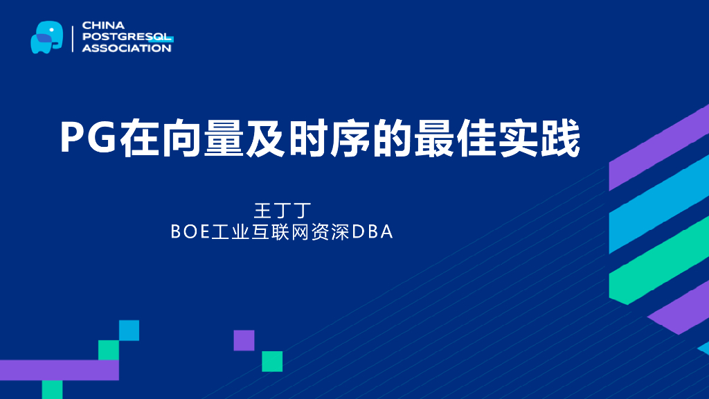 BOE（王丁丁）：PG在向量及时序的最佳实践