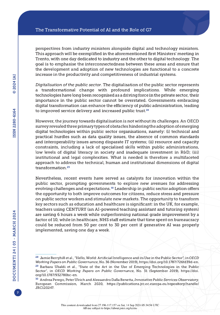 国际事务研究院：2024年人工智能的变革潜力与七国集团的作用吧报告（英文版）_第7页